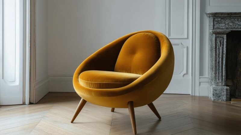 Le Velours Jaune Moutarde : La Touche Scandinave qui Sublime vos Chaises a -30%
