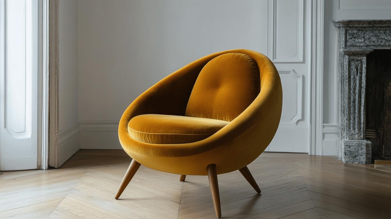 Le Velours Jaune Moutarde : La Touche Scandinave qui Sublime vos Chaises a -30%